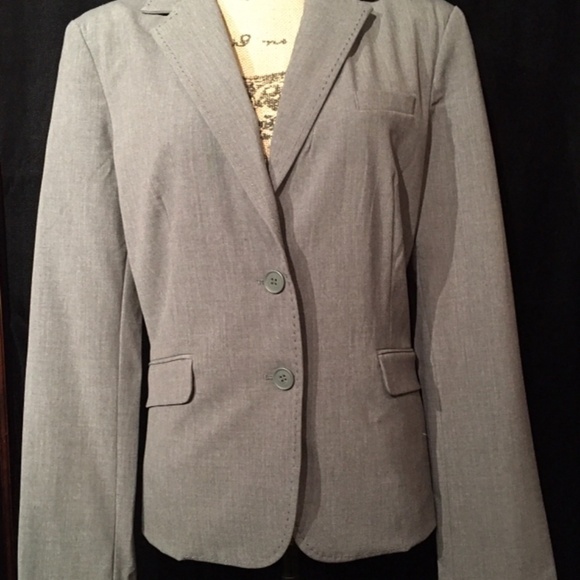 new YORK & COMPANY STRETCH Career Blazer Jacket, GRAY, NWT, Size 14 - Picture 7 of 9